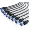 Primewire Cavo LAN Primewire 10x, CAT.8, RJ-45 (Ethernet) (50 cm), cavo patch CAT 8, guaina in cotone, cavo di rete 40 Gbit/s - 0,5 m