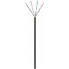 DSIT Cavo di rete CAT6 per esterni, U/UTP, AWG 24/7 (flessibile), 305 metri, nero, CCA (DC-OUT-UTP6CCA-305)