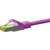 DSIT Cavo di rete RJ45 S/FTP (PiMF), con cavo grezzo Cat.7, rosa, 20 m (DC-79-200)