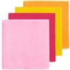 DIVINE GENIUS Happy Rainbow - Pack 4 stracci di Microfibra riciclata Super assorbenti Lavabili e Resistenti per Cucina Asciugatura rapida Stracci di Pulizia