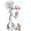 Komar WB059-40x50 - Decorazione da parete per cameretta dei bambini, motivo: Winnie the Pooh Hang on