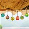 KRISININE Set di sei sfere dell'amicizia da appendere, sfere in vetro soffiato a mano per decorazione di finestre, giardino, patio (5,8 cm)