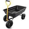 Ecovelo' CARRELLO DA GIARDINO A MANO RIBALTABILE PORTATA 180 KG CARRIOLA CARRETTO GIARDINAGGIO RIMORCHIO A MANO