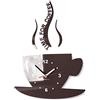 FLEXISTYLE Orologio a Parete, Acrilico, Dark Brown (Wenge), 36 x 19 cm
