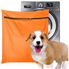 Wudong Borsa per biancheria di animali domestici, con filtro blu per il pelo degli animali domestici, per lavatrice, con cerniera YKK, per asciugamani e cucce degli animali