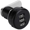 FTVOGUE Serratura a codice a 3 cifre Serratura in lega di zinco Cam Cabinet Silver Password Security Number Lock(L=24 13~18mm)