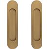 MOROBOR Maniglie per porte scorrevoli ovali adesive da 18 cm, 2 pezzi, bronzo, oro, lega di alluminio, maniglia senza punzone per armadietti, finestre, porte scorrevoli