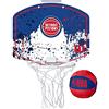 Wilson Minicanestro da Basket NBA TEAM MINI HOOP, Plastica, Bianco/Blu (Detroit Pistons), Taglia unica