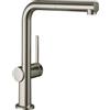 hansgrohe Talis M54 Miscelatore cucina monocomando 270, bocca d'erogazione estraibile, 1 getto, acciaio inox, 72808800