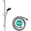 hansgrohe Pulsify Select S Set doccia 105 3 tipi di getto Relax EcoSmart con asta doccia 65 cm, cromo, 24161000