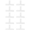 Pssopp Connettore a T a 10 pezzi per tubi di aria Volume di tubi a 3 vie Valvola di controllo del flusso d'aria Valvola a T Tubi in linea Connettori Accessori della pompa dell'aria, 8 mm