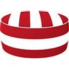 AKTIVE Pouf gonfiabile, pouf da esterno, poggiapiedi gonfiabile, Ø53x23 cm, motivo a strisce rosse, tessuto impermeabile, portata 100 kg, arredo da giardino per esterni