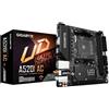 GIGABYTE A520I AC Scheda madre - Supporta CPU AMD Ryzen 5000 Series AM4, VRM digitale a 6 fasi, fino a 5300MHz DDR4 (OC), 1xPCIe - A520I AC