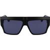 KARL LAGERFELD Unisex Adult Sunglasses KLJ6148S - Matte Black with Solid Grey/Silver Mirror Lens