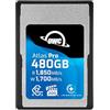 OWC Atlas Pro - Scheda di memoria Cfexpress 4.0 di tipo A ad alte prestazioni, 480 GB, di grado professionale, fino a 1850 MB/s in lettura e 1700 MB/s in scrittura