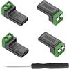 QIANRENON Adattatore USB C a 2 pin, senza saldatura, presa USB tipo C su 2 pin, morsettiera senza saldatura, collegamento di ricarica 5 V3 A, per riparazione fai da te, sostituzione della porta USB C