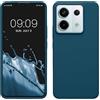 kwmobile Cover per Xiaomi Redmi Note 13 Pro 5G / Poco X6 5G Custodia - Back Case per Smartphone in Silicone TPU - Protezione Gommata - petrolio matt