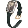 WoPail Cinturino in Pelle per Apple Watch Series 12,11,41mm 42mm 40mm 38mm | per iWatch Series 12/11/10 42mm/9/8/7/6/5/4/3/2/1/SE 3/2/1 Donna Elegante Sottile Cinturino di Ricambio