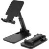 AXFEE Supporto Telefono Scrivania Pieghevole, Supporto Telefono Regolabile, Altezza & Angolazione Regolabile, per Phone 17/16/15/14/13/12 Pro Max, Samsung e Altri Smartphone da 4-8 Pollici- Nero