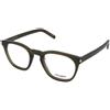 Saint Laurent SL 28 OPT 003 | Occhiali da Vista Graduati | Prova Online | Unisex | Plastica | Panthos | Verde, Trasparente | Adrialenti