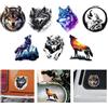 WADORN 7 adesivo per Auto In Vinile con Scritta Wild Wolf, Adesivo Auto con Motivo Lupo, Foresta, Montagna, Impermeabile, Riflettente, Divertente, In Vinile, per Coprire Graffi, Finestrini, Paraurti