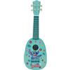 Lexibook, Disney Stitch, Il mio primo ukulele di legno, 4 corde di nylon, 53 cm, guida inclusa, Blu, K230D