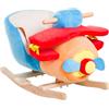 DecHome Aeroplano A Dondolo Peluche Morbido Imbottito e Legno Massello DecHome 330066
