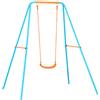 DecHome Altalena Bambini Giardino Acciaio PE 163x145x181 cm Blu Arancione DecHome