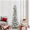 vidaXL Albero di Natale Artificiale con 150 LED e Neve Fioccata 120 cm vidaXL