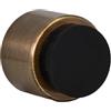 EVI Herrajes Fermaporta Adesivo Pour Mur | Ø 28 x 28 mm | Gomma Nera | Acciaio Inox | Finitura Pelle Invecchiata | Ottima adesione | 100% funzionale | EVI Herrajes Mod. I-198/28-TPM-CU