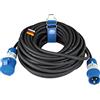 as - Schwabe Cavo di prolunga da campeggio, 25 m, 230 V, 16 A, 3 poli, spina CEE con indicatore di tensione, accoppiamento CEE con coperchio ribaltabile, prolunga per camper, Made in Germany, IP44