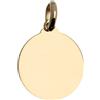 Gioielleria Lucchese Oro Ciondolo Medaglia Personalizzabile Oro Giallo GL102097
