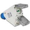 Fanton Adattatore Industriale Doppio Spina: 2P + T16A Cee Blu. Presa: 2X2P + T 16A Bipasso Schuko - Ip44.