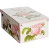 Lavatelli Scatola per armadio in cartone, organizer per vestiti e biancheria, per cambio stagione o per confezione regalo, con coperchio, Grande, Rose 39x50x24 cm