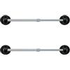 AUXPhome Confezione da 2 aste magnetiche per tende per porte in metallo, regolabili si estendono da 40,6 cm a 71,1 cm, asta magnetica per tende da bar per ferro e acciaio, senza trapano, non cadono, bianco
