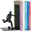 Balvi Fermalibri Goal Kick Colore Nero Fermalibri da scaffale e libreria con calciatore Metallo