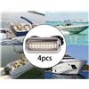 4 Pezzi Luci Trasom Barche 27LED Compatte Illuminazione Subacquea Inox