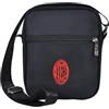 AC Milan BORSELLO GRANDE STAMPATO NERO RICAMO ROSSO 100% PL MILAN