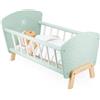 Janod - Culla Zen in Legno FSC - Giocattolo di Imitazione - Culla per Bambole con Cuscino e Copertina - Accessorio per Bambole - dai 3 Anni, J05902