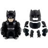 Jada Toys - Armored Batman Figure 15 cm, da 8 anni in su, con armatura removibile, in metallo con occhi luminosi, 253213009