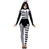 SMIFFYS Costume femminile Jester, Nero, con top, legging e cerchietto Halloween