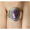 Viola Rame Turchese Gemma 925 Argento Sterling Artigianale Anello Tutti Size
