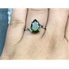 Elegante Peridoto Topazio Gemma 925 Argento Sterling Natale Anello Tutti Misura