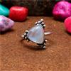 Appealing Pietra Lunare Arcobaleno Gemma 925 Argento Sterling Artigianale Ring