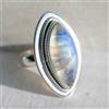 Handmade Elegante Arcobaleno Luna Gemma 925 Argento Sterling Handmade Anello Tutti Taglia