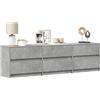 vidaXL Mobile Porta TV con LED Rovere Fumo 180x34x50cm in Truciolato vidaXL
