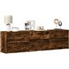 vidaXL Mobile Porta TV con LED Rovere Fumo 180x34x50cm in Truciolato vidaXL