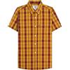 Lambretta Camicie button down a maniche corte a quadri da uomo, Blu navy/Blu/Rosso, L