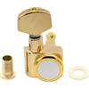 Musiclily Pro 16:1 Ratio 2-Pin Meccanica Autobloccanti Singola Lato Bass Locking Tuner con Paletta Esagonale per Chitarra Elettrica Fender Strat Tele, Dorato