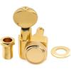 Musiclily Pro R18K 18:1 Ratio Meccanica Autobloccanti Singola Lato Bass Locking Tuner con Paletta Ovale Vintage per Chitarra Elettrica Fender Strat Tele, Dorato